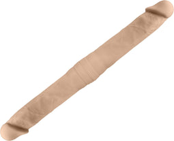 SILEXD Dildo Love Toy Dual Density Silicone Double Dong M flesh (16,5") beige