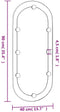 vidaXL - Wandspiegel - met - LED's - ovaal - 40x90 - cm - glas