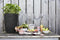 Capi Europe - Vaas elegant laag Row NL - 46x58 - Antraciet - Opening Ø38 - Bloempot voor binnen en buiten - Levenslang garantie - Breukbestendig - 100% Recyclebaar - CO2 Neutraal geproduceerd - KRWZ783