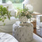 Riviera Maison Opera Footstool Chelsea Flax - Polyester, Acryl, Rubberhout - Chelsea Flax