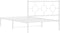 vidaXL - Bedframe - met - hoofdbord - metaal - wit - 107x203 - cm