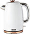 Tower Retro Waterkoker – 1,7 Liter Inhoud – Bottega Rose Gold Wit