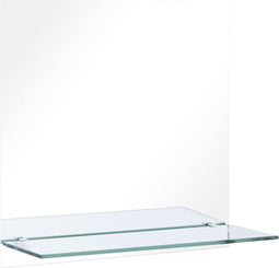 vidaXL - Wandspiegel - met - schap - 60x60 - cm - gehard - glas