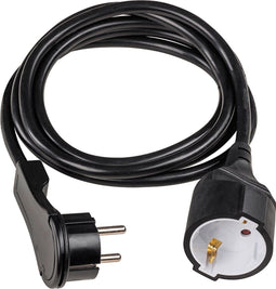 AS Schwabe 50212 Stroom Verlengkabel Zwart 2 m