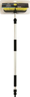 Protecton Wasborstel - Uitschuifbare steel 95-160cm - Afsluitbare watertoevoer - Geel Zilver Zwart