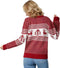 Dressforfun Winterwonderland - Kersttrui - Hertenmotief ribstof - Rood-wit (S)