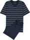 Schiesser Heren Shortama - Korte broek - V-hals - Donker blauw - M