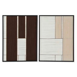 Schilderij Home ESPRIT Wit Beige Modern 60 x 3 x 80 cm (2 Stuks)