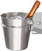 RVS champagnekoeler/ijsemmer met houder voor aanrecht of tafel - 3 liter - 22 x 22 cm