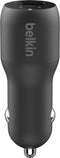 Belkin BOOST↑CHARGE 2-poorts - 32W autolader - 20W USB-C power delivery & 12W USB-A - Zwart