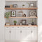 vidaXL - Wandschap - 160x50x(2-6) - cm - onbehandeld - massief - eikenhout