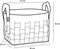 Mica Decorations Opbergmand - L40 x B30 x H30 cm - Kurk/Vilt - Zwart