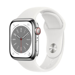 Apple Watch Series 8 - 41mm - Roestvrij staal - Zilver - GPS + Cellular