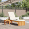 vidaXL - Ligbed - met - Kussen - 200x55x30 - cm - Massief - Acaciahout
