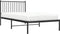 vidaXL - Bedframe - met - hoofdbord - metaal - zwart - 100x200 - cm