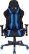 Gamestoel Thomas - bureaustoel racing gaming - stof bekleding - zwart blauw