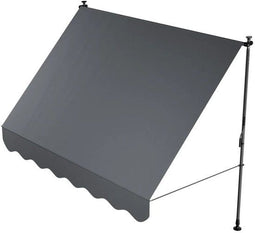 Cape Town Klemluifel - Balkonluifel - UV-bestendig - 250x120 cm - Grijs