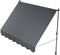 Cape Town Klemluifel - Balkonluifel - UV-bestendig - 250x120 cm - Grijs