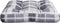 vidaXL - Palletkussen - 50x50x12 - cm - stof - ruitpatroon - grijs