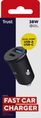 Trust Maxo Fast 38W PD Autolader - 2x USB - Power Delivery 3.0 - Quick Charge 3.0