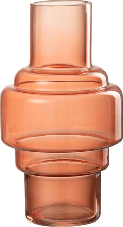 J-Line vaas Trappen - glas - rood - small