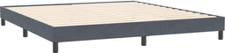 vidaXL - Bedframe - zonder - matras - 200x220 - cm - fluweel - donkergrijs