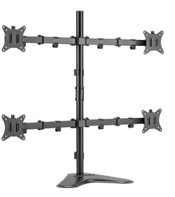 Equip 650127 - Verstelbare Quad monitorarm - Voor 4 schermen tot 32" - Max. draagvermogen 36kg