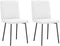 vidaXL - Eetkamerstoelen - 2 - st - kunstleer - wit