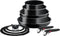 Tefal Ingenio Easy Cook & Clean - Pannenset - 10-delig - Niet Geschikt voor Inductie - Stapelbaar - Zwart (10-delig)