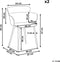 Set van 2 eetkamerstoelen SUMKLEY Wit
