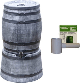 Regentonset Roto 50 Liter + Voet + Vulautomaat - Grijs