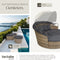 tectake® Zonne eiland Santorini II - Loungebed 2 Personen - Multifunctioneel Ligbed met Zonnescherm - Naturel
