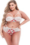 Baci - White Floral & Lace Bra Set M/L