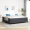 vidaXL - Boxspringbed - Donkergrijs - 200x200 - cm - Katoenvelours