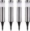 LED Lovers - Solar LED tuinverlichting met grondspiezen - Set van 4 - Padverlichting met lichtsensor - RVS - 8-10 branduren - 27cm