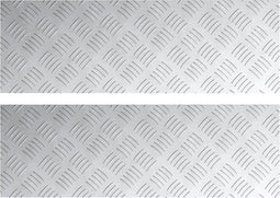 vidaXL - Aluminium - Antislip - Checkerplaten - 2 - stuks - 75x25 - cm