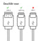 imoshion - Lightning naar USB A Kabel - 2 meter - Gevlochten textiel - Roze