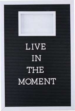 ArtiCasa letterbord met fotolijst - 188 letters - 45x30,5x3cm - Zwart