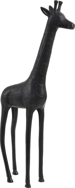 D - Light & Living - Ornament GIRAFFE - 28x11x63cm - Zwart