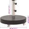 vidaXL - Parasolvoet - rond - 30 - kg - graniet - zwart