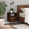 vidaXL - Nachtkastje - wandgemonteerd - 40x31x39,5 - cm - gerookt - eikenkleurig