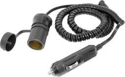 EAL 12V Sigarettenaanstekerplug verleng spiraalkabel - 10A - 2,5 meter
