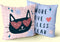 Kussenhoes HappyFriday Aware Meow love Multicolour 50 x 50 cm 2 Onderdelen