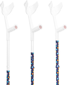 MyCover Stippen - 1 stuk - Trendy hoes voor krukken en wandelstokken, past op elke kruk of wandelstok, elastische stof, wasbaar 40°C, verschillende patronen - Excl. Kruk