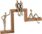 J-Line decoratie Figuren 4 Relax Trap - aluminium/hout - zilver/naturel