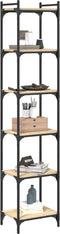 vidaXL - Boekenkast - 6-laags - 40 - x - 30 - x - 188 - cm - bewerkt - hout - sonoma - eiken