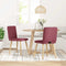 vidaXL - Eetkamerstoelen - 2 - st - stof - wijnrood