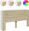 vidaXL - Hoofdbordkast - met - LED - 180x16,5x103,5 - cm - sonoma - eikenkleurig