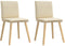 vidaXL - Eetkamerstoelen - 2 - st - stof - crèmekleurig