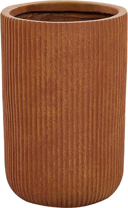 EANTIO - Bloempot - 25 x 25 x 38 cm - Goudbruin - Kleivezels